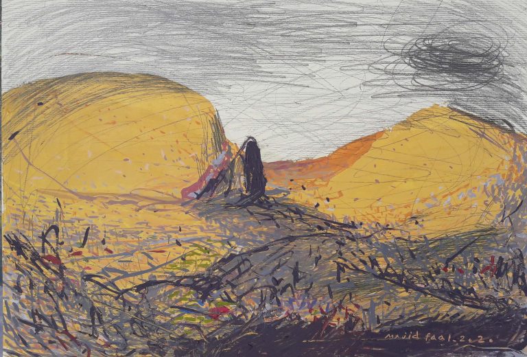 26 Majid Faal 50.35 cm Oil on Cardboard 2020 768x520 - IN THE COUNTRY |Maji Faal - IN THE COUNTRY |Maji Faal