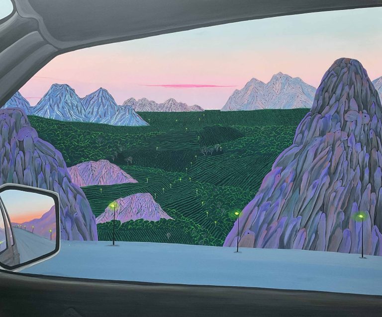 01 Hannaneh Jaloo Acrylic on Canvas 150.180 Cm 2024 768x638 - In Praise of Driving | Hannaneh Jaloo - In Praise of Driving | Hannaneh Jaloo