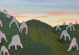 01 Hannaneh Jaloo From Zagros Series 120.5.170.5 Cm Acrylic on Canvas 2025 300x210 - Choom Outside - The Off-Space Project No. 01 - Choom Outside - The Off-Space Project No. 01