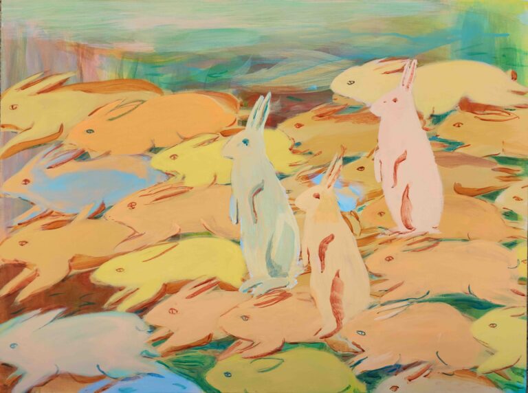 01 Zahra Zonouz Rabbits Acrylic on Canvas 60.80 Cm 2025 768x572 - Home - Home
