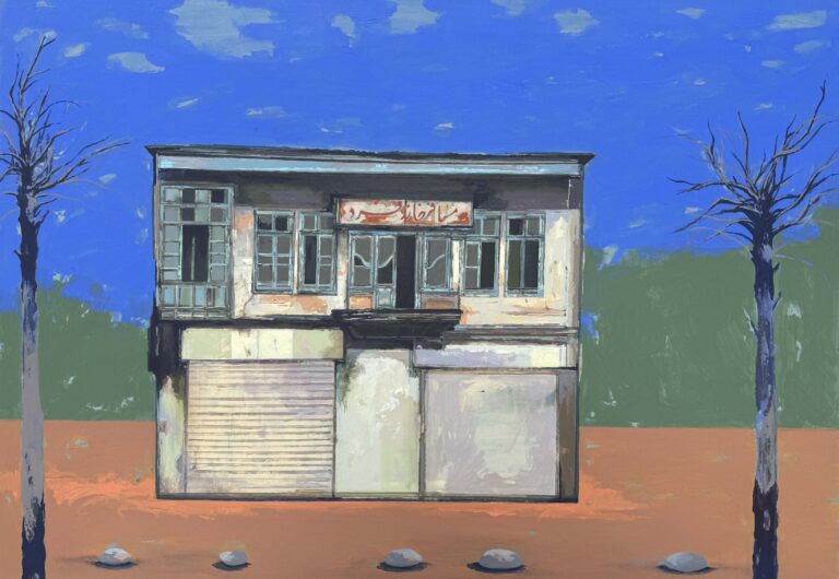 02 Zahra Amiryeganeh 70.100 Cm Acrylic on Cardboard 2024 768x530 - Our Exhibition - Our Exhibition