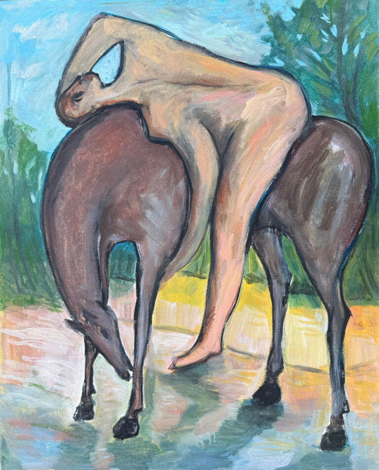Horses and Men | Ebrahim Yaghmaei 01 Ebrahim Yaghmaei 100.80.5 Cm Acrylic on Cardboard 2010 768x953 - Horses and Men | Ebrahim Yaghmaei - Horses and Men | Ebrahim Yaghmaei