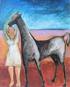 Horses and Men | Ebrahim Yaghmaei 04 Ebrahim Yaghmaei 100.81 Cm Acrylic on Cardboard 2010 240x300 - Horses and Men | Ebrahim Yaghmaei - Horses and Men | Ebrahim Yaghmaei