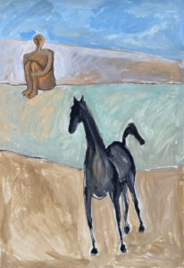 Horses and Men | Ebrahim Yaghmaei 07 Ebrahim Yaghmaei 100.70 Cm Acrylic on Cardboard 2009 206x300 - Horses and Men | Ebrahim Yaghmaei - Horses and Men | Ebrahim Yaghmaei