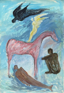 Horses and Men | Ebrahim Yaghmaei 09 Ebrahim Yaghmaei 100.70.5 Cm Acrylic on Cardboard 2010 209x300 - Horses and Men | Ebrahim Yaghmaei - Horses and Men | Ebrahim Yaghmaei