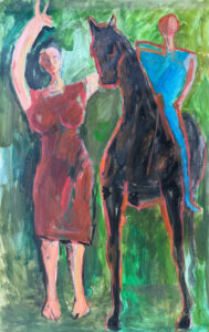 Horses and Men | Ebrahim Yaghmaei 12 Ebrahim Yaghmaei 101.5.66.5 Cm Acrylic on Cardboard 2009 189x300 - Horses and Men | Ebrahim Yaghmaei - Horses and Men | Ebrahim Yaghmaei