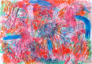 14 Mahshid Dehkordi Red  Green Number 25 Mixed Media on Cardboard 21.28 Cm 2025 300x211 - The Red-Green | Mahshid Dehkordi - The Red-Green | Mahshid Dehkordi