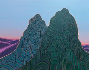 Hannaneh Jaloo From On the curved line Series 80.100 cm Acrylic on Canvas 2022 300x237 - Choom Outside - The Off-Space Project No.08 - Choom Outside - The Off-Space Project No.08