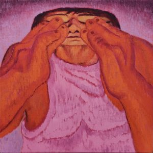 05 Mojgan Fazeli Behind the eyelids Oil on Canvas 50.50 Cm 2026 300x300 - Anatomy of Rupture |  Mojgan Fazeli - Anatomy of Rupture |  Mojgan Fazeli