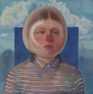 07 Mobina Fallah In my bubble safe from the outside Oil on Canvas 40.40 Cm 2025 297x300 - Anatomy of Rupture |  Mobina Fallah - Anatomy of Rupture |  Mobina Fallah